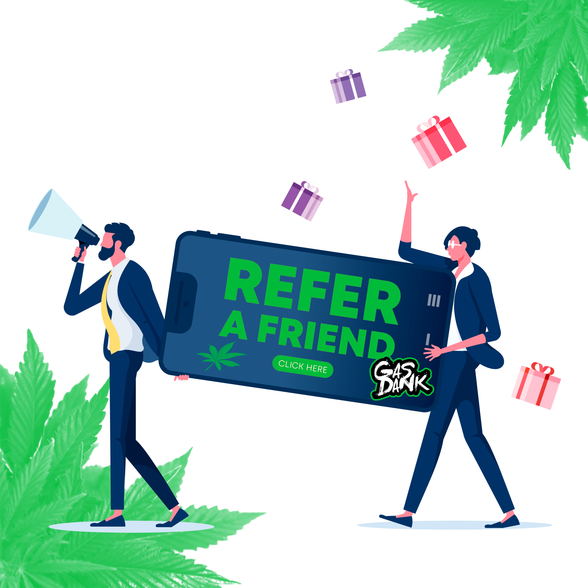 refer a friend concept referral program and social media marketing for friends png