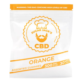 SugarJacks CBD Gummies Orange 350x350 - 300mg CBD Assorted Orange Gummies (Sugar Jack’s)