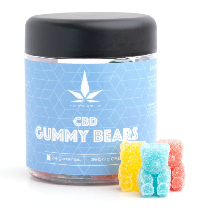 TopShelf Sour Gummy Bears 1200MG CBD 2 700x700 - Sour Gummy Bears (Top Shelf)
