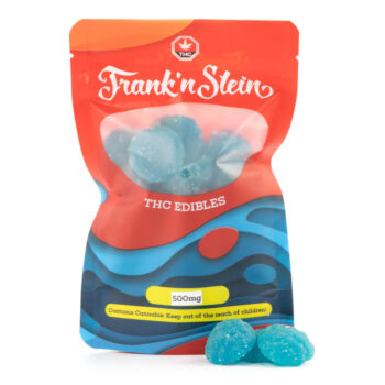 FrankNStein Blue Raspberries 500MG THC 350x350 - 500mg THC Edibles (Frank’n Stein)