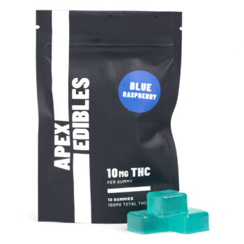 ApexEdibles Blue Raspberry Gummies 100MG THC 2 350x350 - 100mg THC Gummies (Apex Edibles)