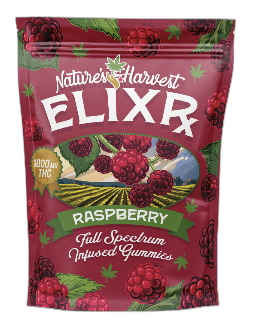 Nature Harvest 1000mg Gummies - Raspberry