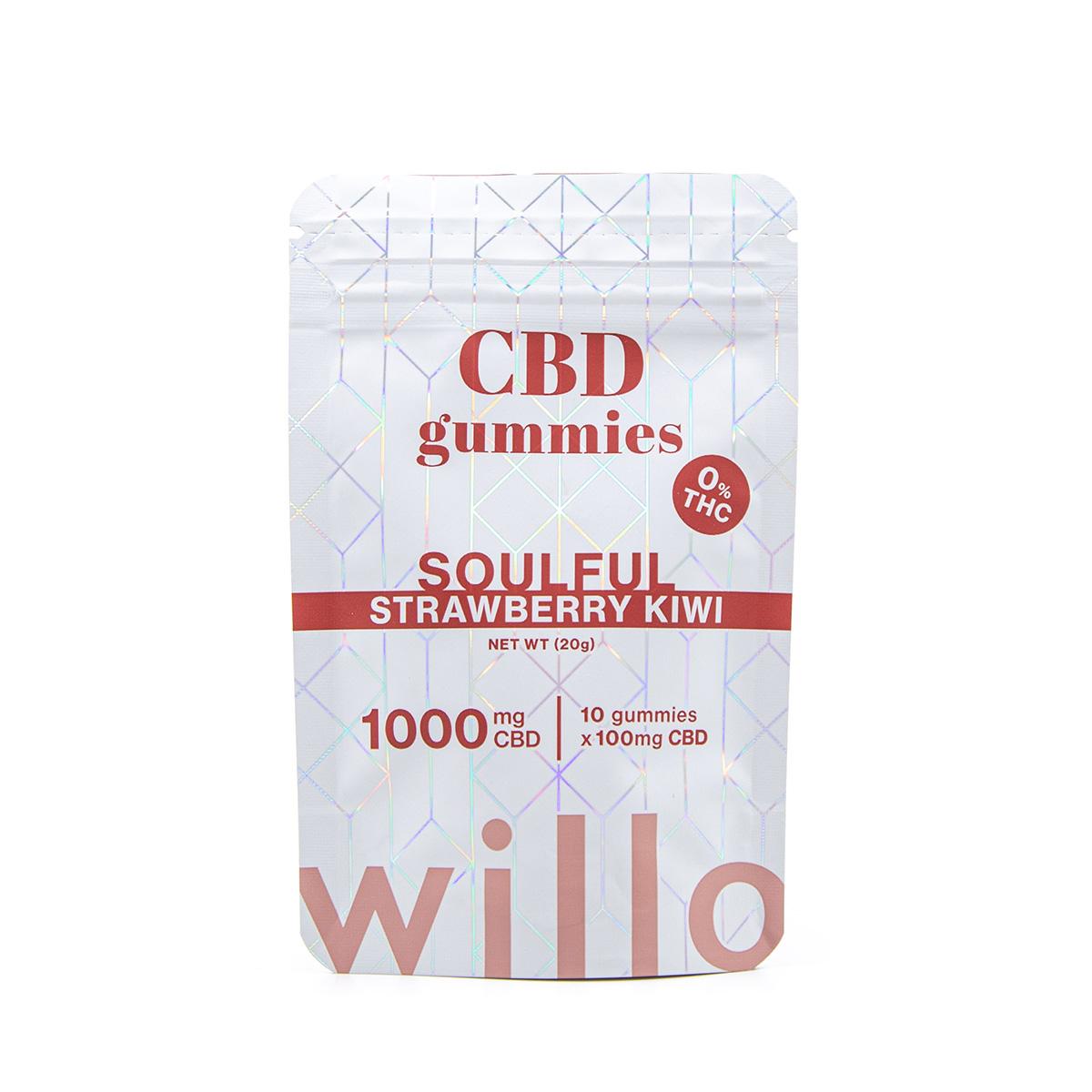 Willo CBD 1000mg Gummies – Soulful Strawberry Kiwi