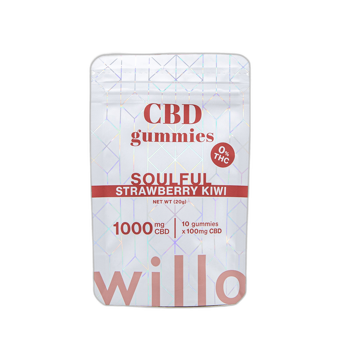 Willo CBD 1000mg Gummies - Soulful Strawberry Kiwi