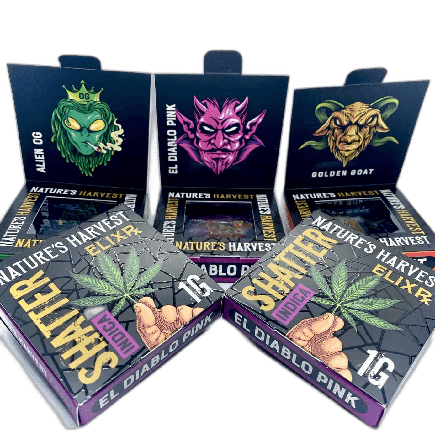 Natures Harvest Shatter - El Diablo Pink Indica