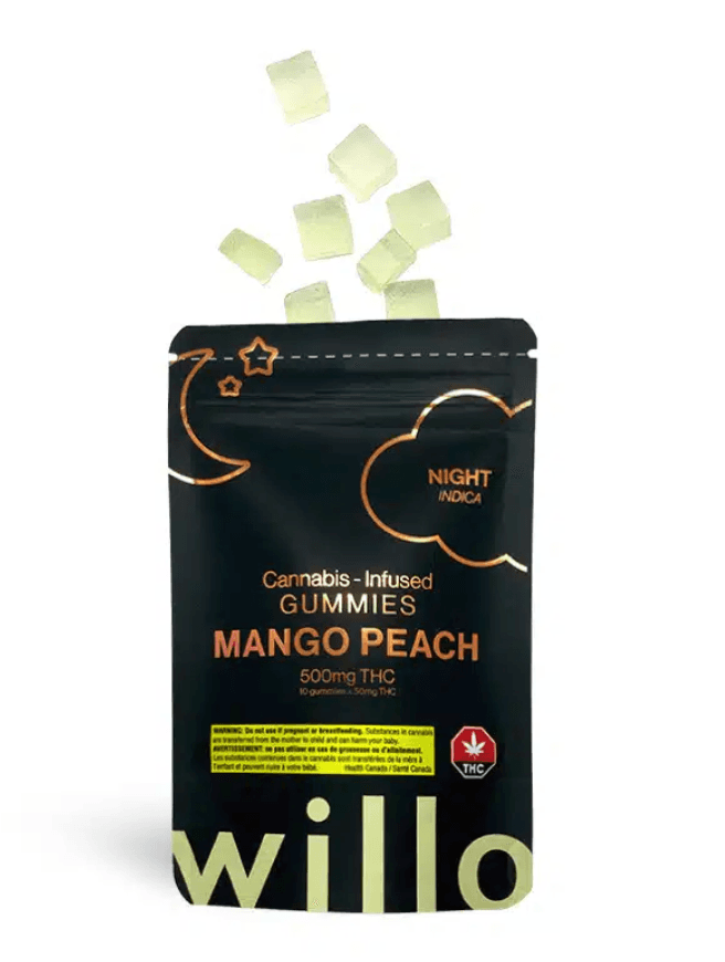 Willo 500mg THC Gummies – Mango Peach