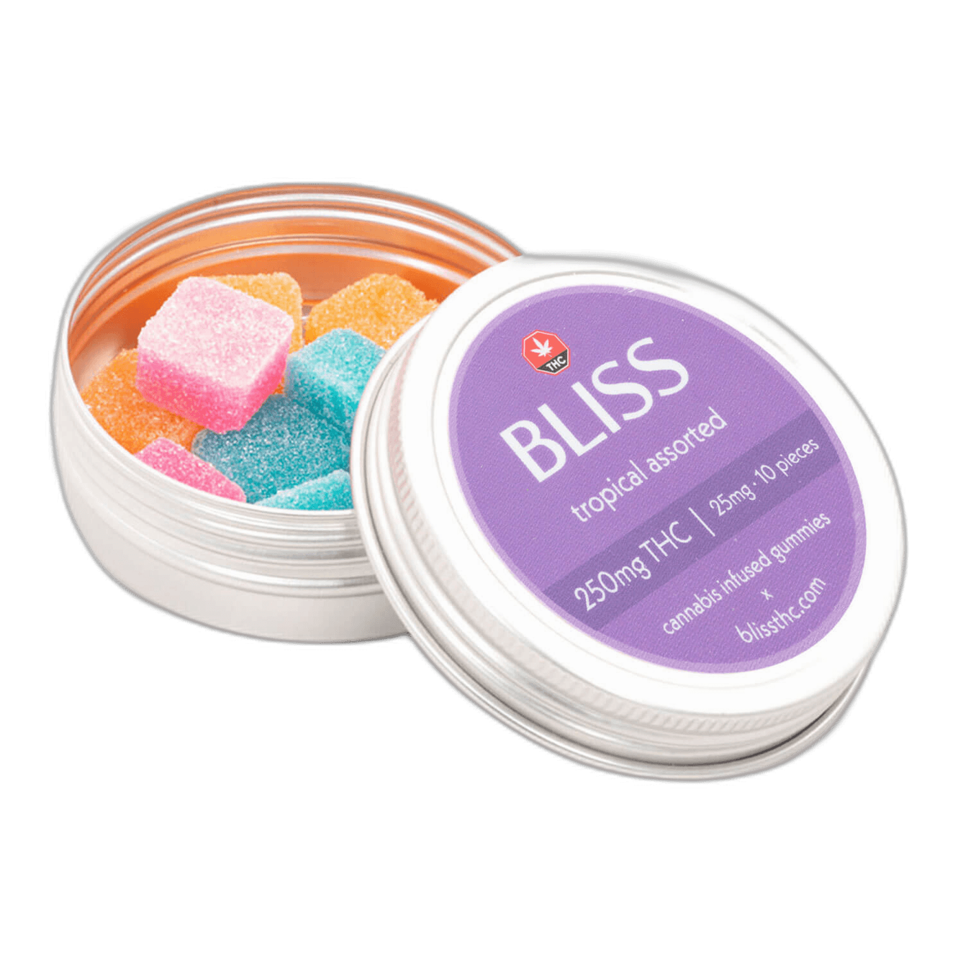 Bliss Cannabis Infused Gummies 250MG THC Tropical Assorted
