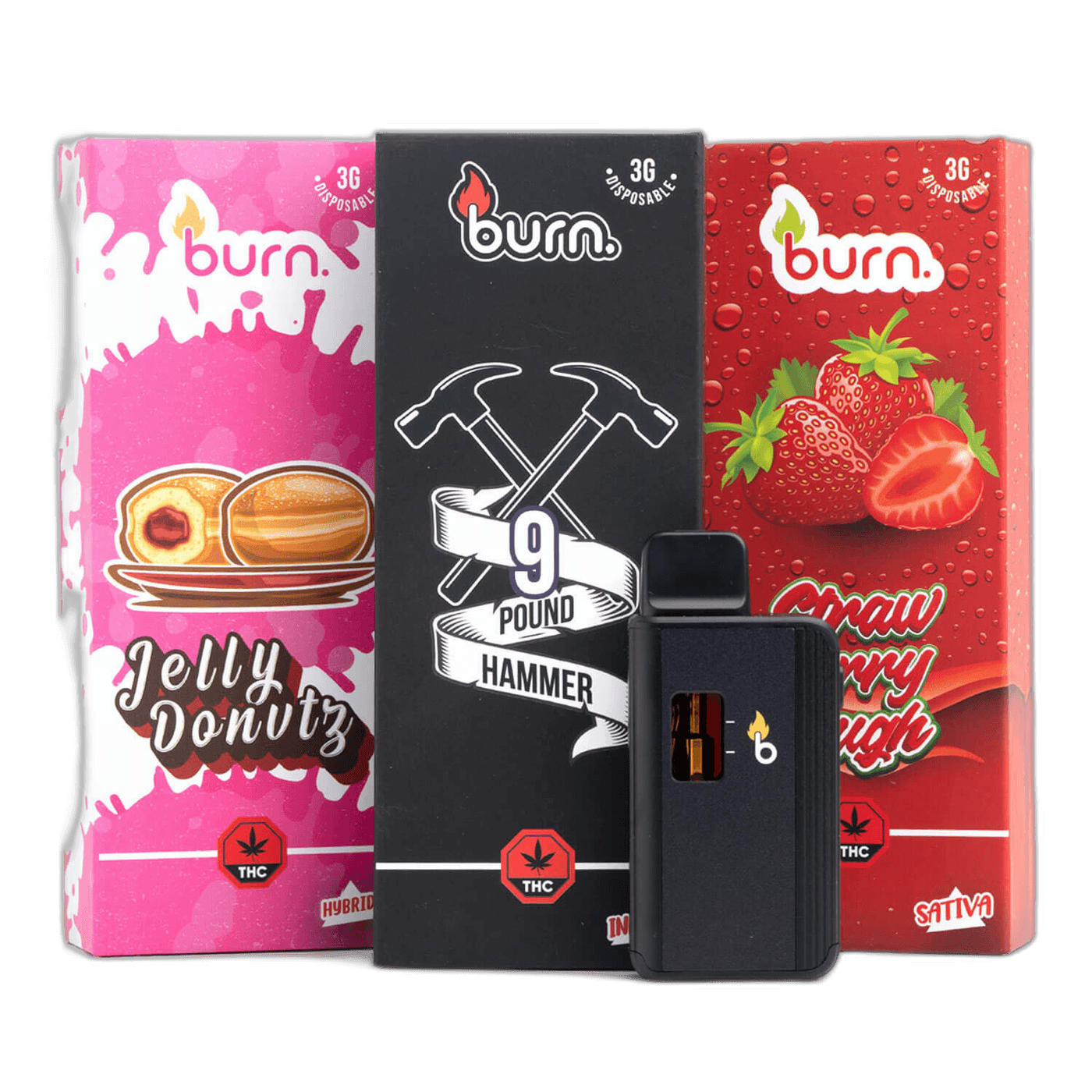 Burn 3Gram Disposable Vape Pen Bundle Shot