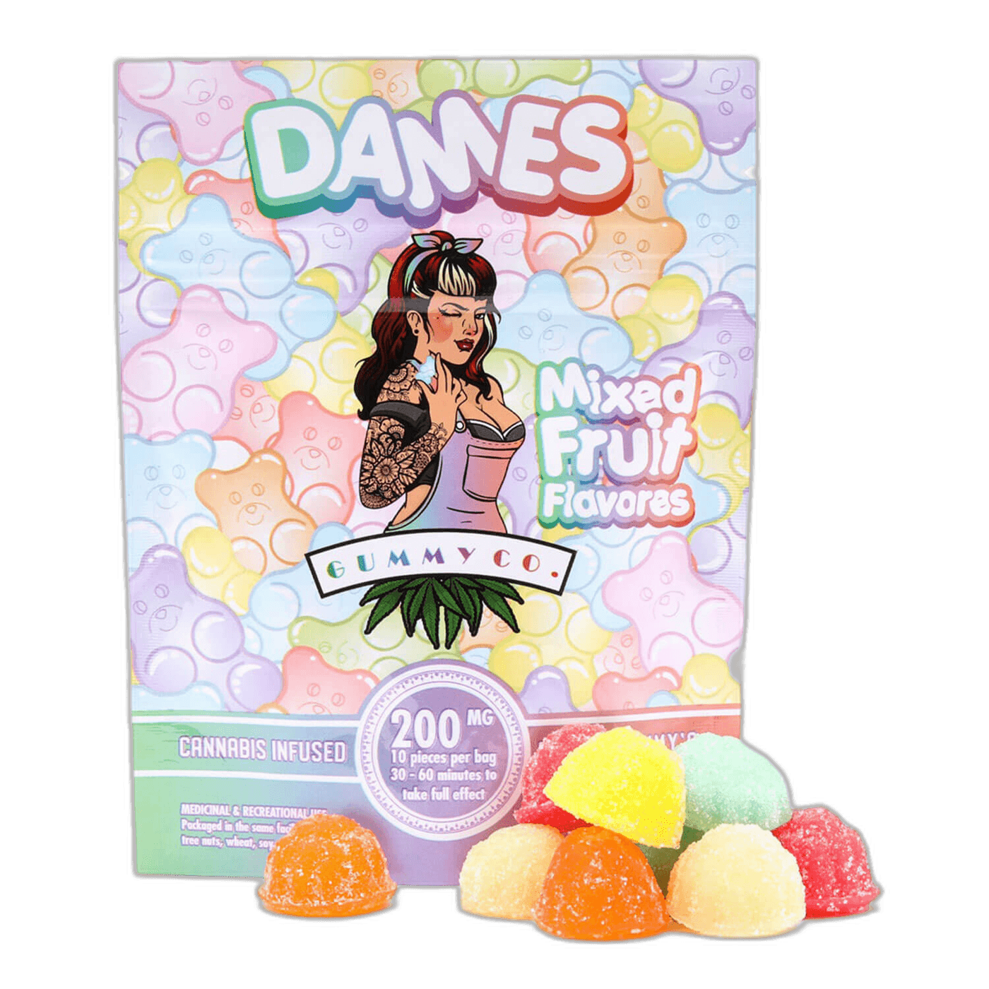 Dames 200MG THC Gummies Mixed Fruit