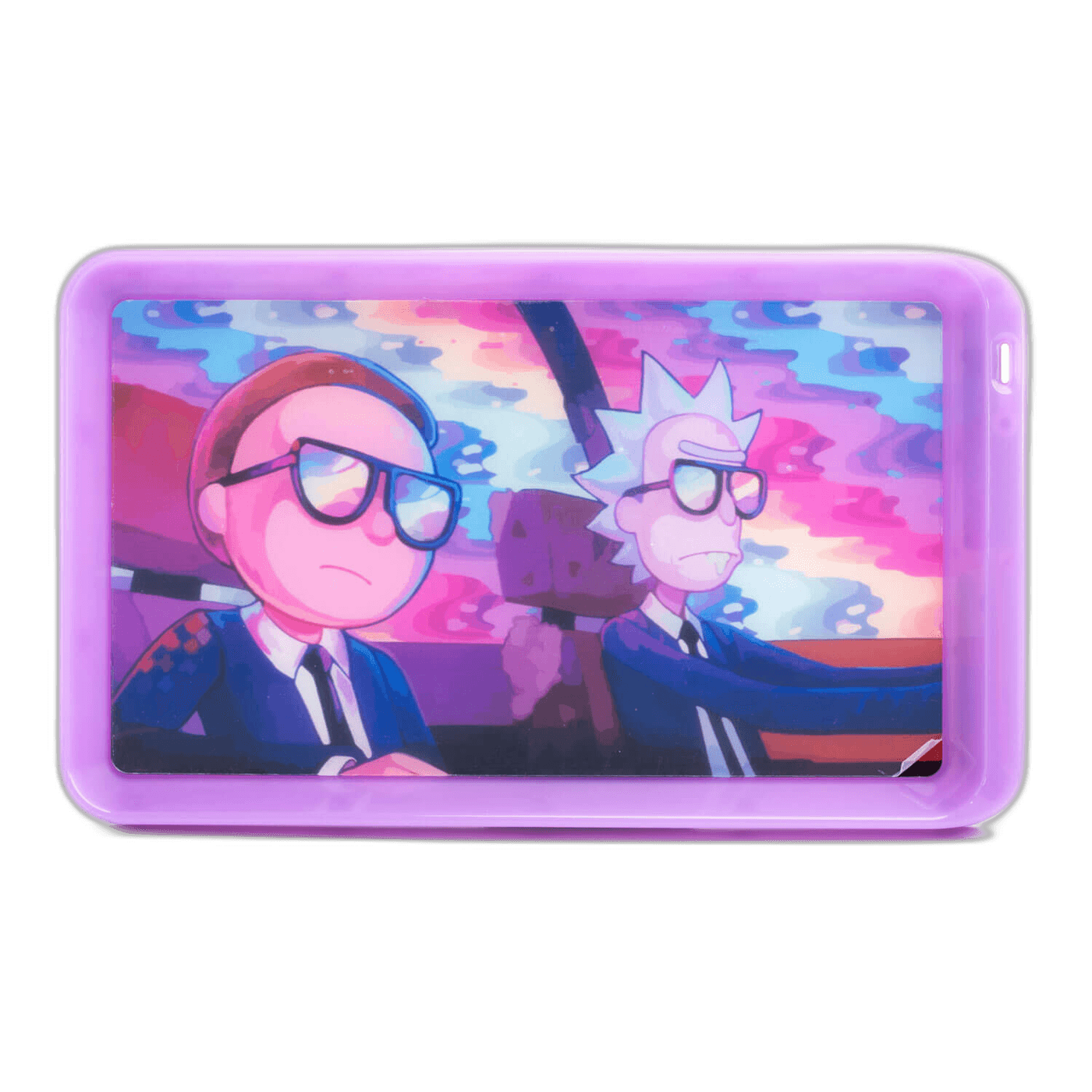 JougeXGlowTray LED Rolling Tray Rick Morty Purple