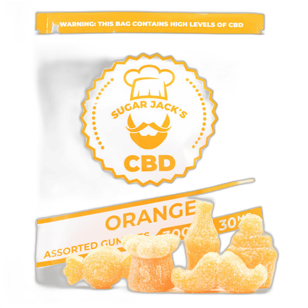 SugarJacks Assorted CBD Gummies Orange 300MG