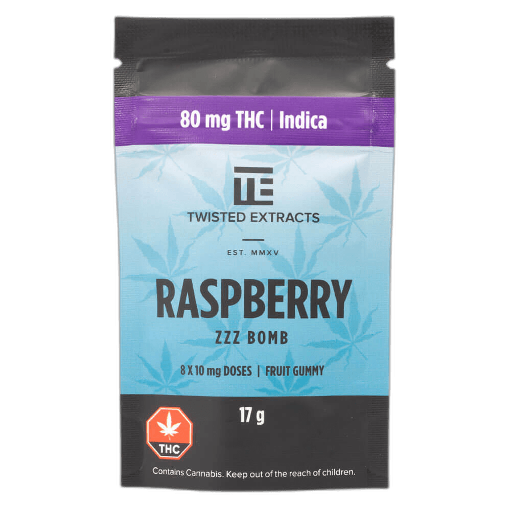 Twisted Extracts Raspberry ZZZ Bomb THC 80MG