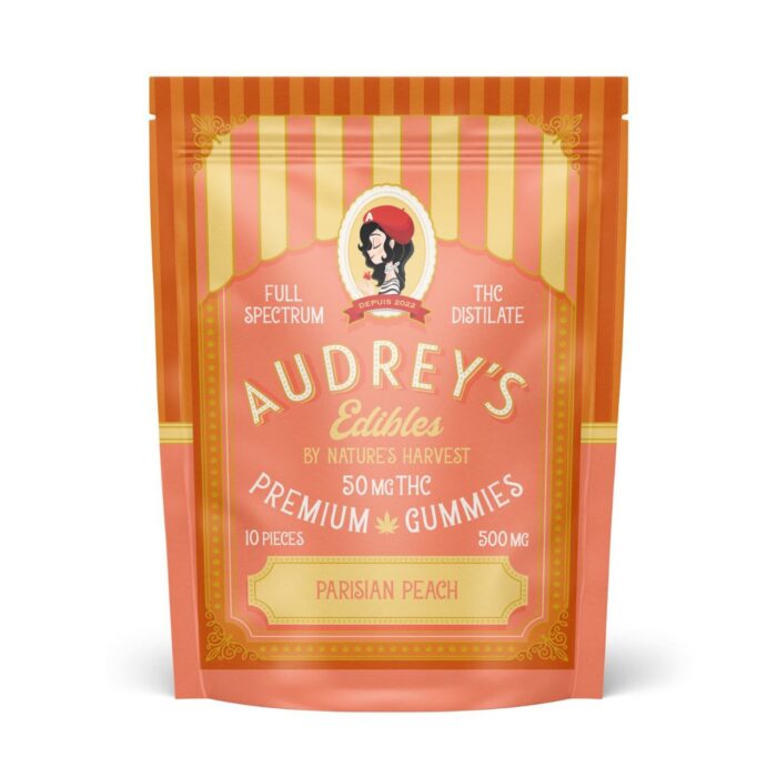 audreys peach 700x700 - Audrey’s 500mg Gummies