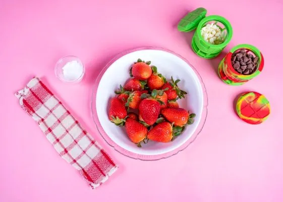 Strawberries and Chocolate with a Cannabis Twist