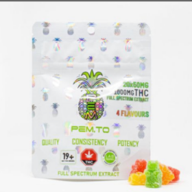 Pineapple Express Meds - 1000 mg comestible à spectre complet