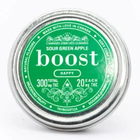 Boost Sour Green Apple Gummies 300MG THC 280x280 - 300mg THC Gummies (Boost Edible)