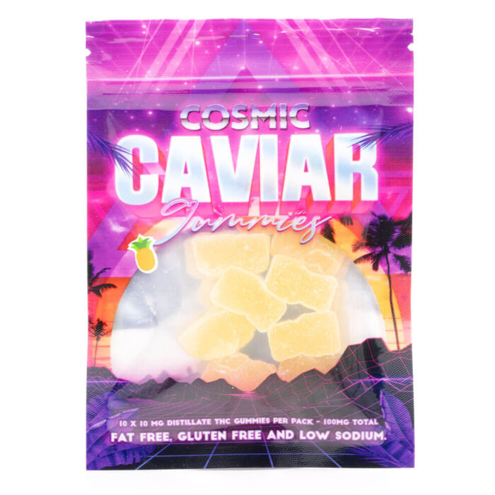 CosmicCaviar Medicated Gummies 100MG Pineapple 700x700 - Cosmic Caviar Gummies (Moonrock Canada)