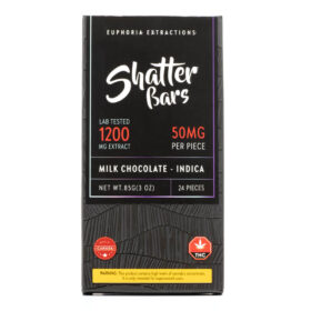 EuphoriaExtracts Shatter Bars Milk Chocolate Indica 1200MG 280x280 - Indica Milk Chocolate Shatter Bar (Euphoria Extractions)