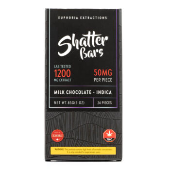 EuphoriaExtracts Shatter Bars Milk Chocolate Indica 1200MG 350x350 - Indica Milk Chocolate Shatter Bar (Euphoria Extractions)