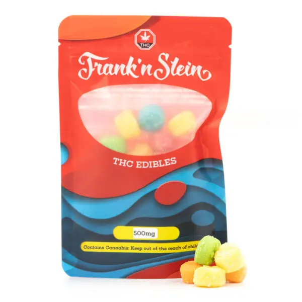 FrankNStein Sour Poppers 500MG THC 600x600 - 500mg THC comestibles (Frank'n Stein)