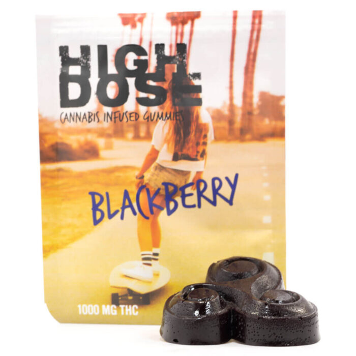 HighDose 1000MG Gummie Blackberry 700x700 - 1000mg THC Gummies (High Dose)