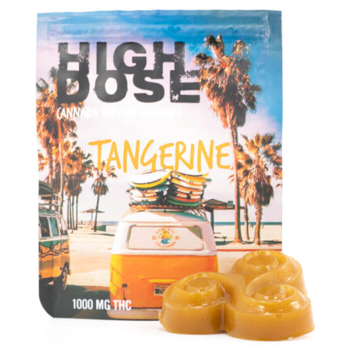 HighDose 1000MG Gummie Tangerine 700x700 - 1000mg THC Gummies (High Dose)
