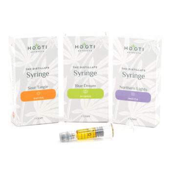 Hooti extrait des seringues de distillat de THC