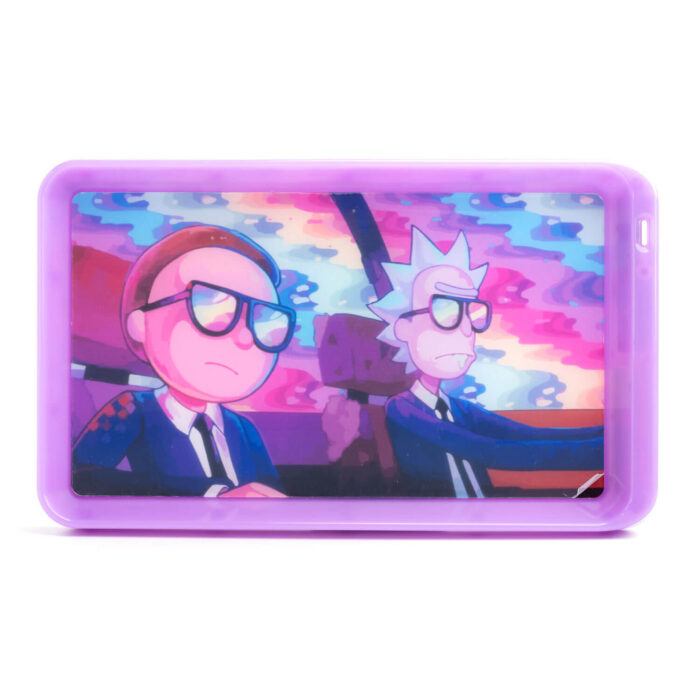 JougeXGlowTray LED Rolling Tray Rick Morty Purple 700x700 - LED Rolling Tray