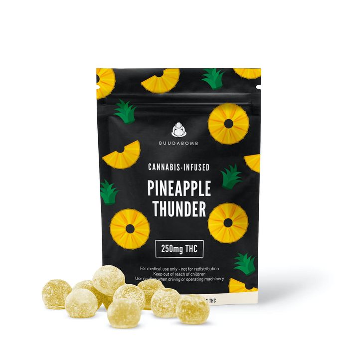 KAMIKAZI IMG PINEAPPLE THUNDER GUMMIES.JPG 118 2 - Buudabomb - 250MG THC Gummies