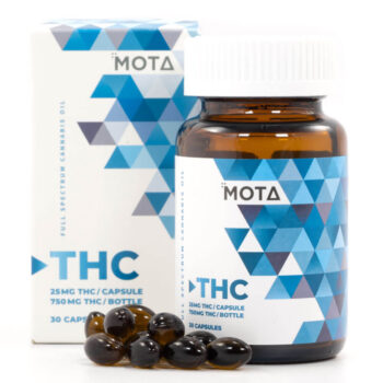 Mota Full Spectrum Cannabis Oil Capsules 750MG 2 350x350 - 25mg THC Capsules (Mota)