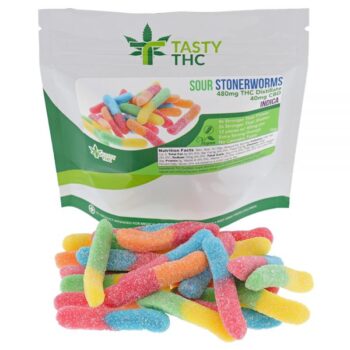 Sour Stonerworms Product Shot 600x600 1 350x350 - Tasty THC - 480MG THC Gummies