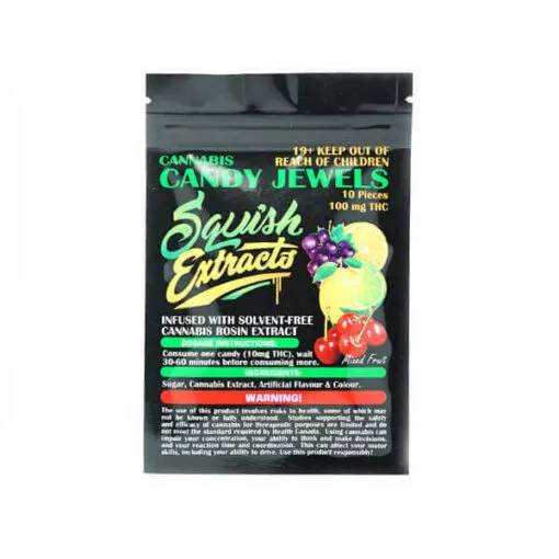 Squish Candy jewels Mixed Fruit 510x510 - Candy Jewels 100mg THC (Squish Extracts)