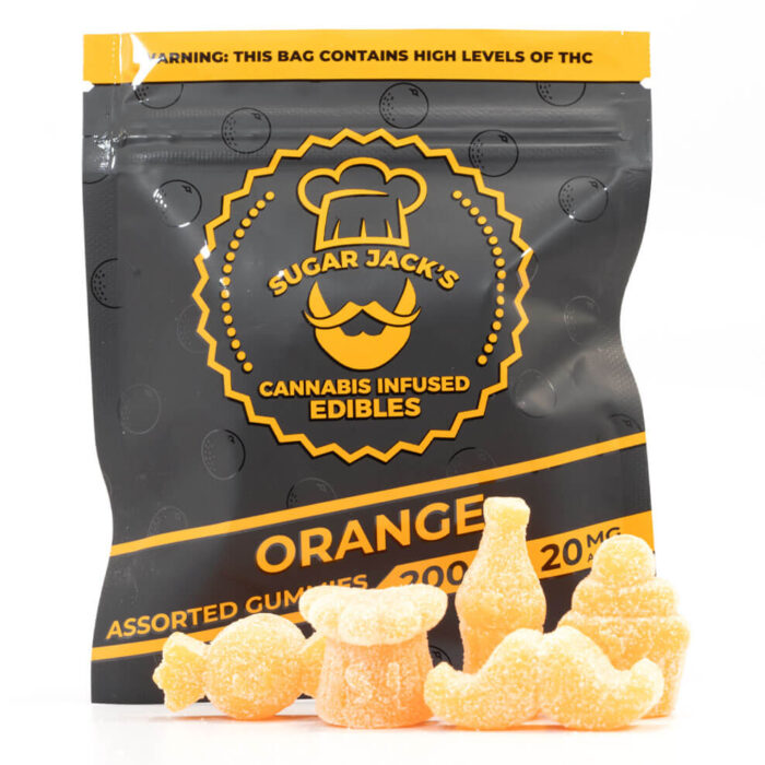 SugarJacks Assorted THC Gummies Orange 200MG 700x700 - 200mg THC Assorted Gummies (Sugar Jack’s)