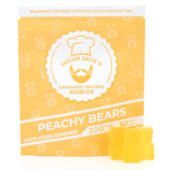 SugarJacks High Dose Peachy Bears 247x247 - 300mg THC High Dose Peachy Bears (Sugar Jack’s)
