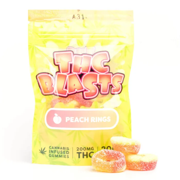THCBlasts 200MG THC Peach Rings 700x700 - THC Blasts Gummies (Blast Edibles)