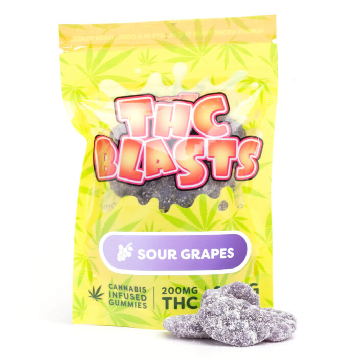 THCBlasts 200MG THC Sour Grapes 700x700 - THC Blasts Gummies (Blast Edibles)