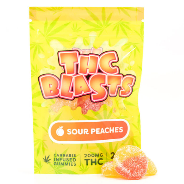 THCBlasts 200MG THC Sour Peaches 1 700x700 - THC Blasts Gummies (Blast Edibles)