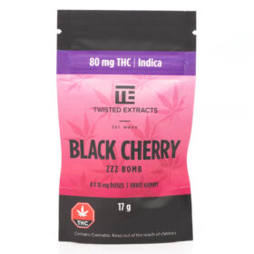 Twisted Extracts Black Cherry ZZZ Bomb THC 80MG Indica 280x280 - Black Cherry ZZZ Bomb (Twisted Extracts)