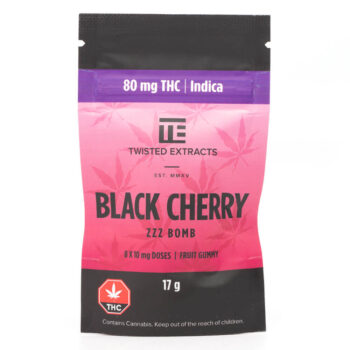 Twisted Extracts Black Cherry ZZZ Bomb THC 80MG Indica 350x350 - Black Cherry ZZZ Bomb (Twisted Extracts)