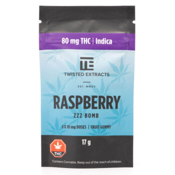 Twisted Extracts Raspberry ZZZ Bomb THC 80MG 350x350 - Raspberry ZZZ Bomb (Twisted Extracts)