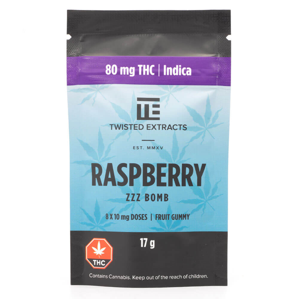 Twisted Extracts Raspberry ZZZ Bomb THC 80MG
