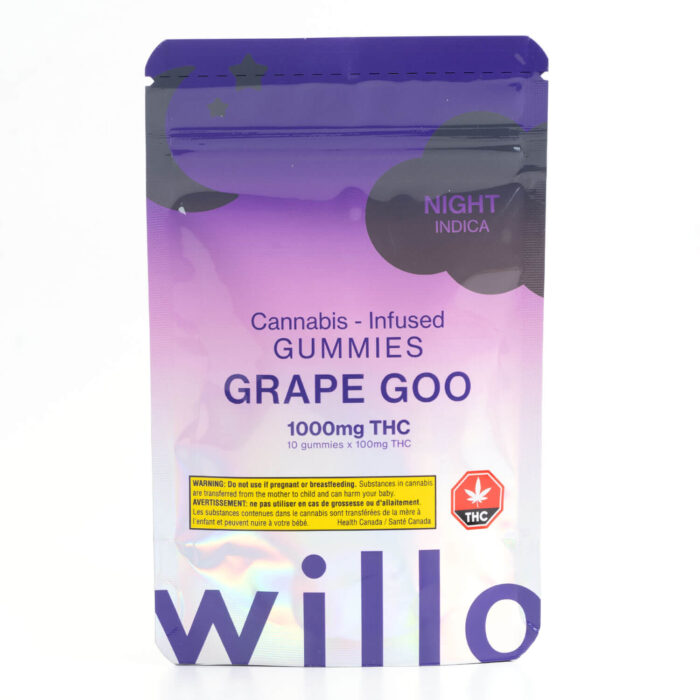 Willo 1000MG THC Gummies Grape Goo 700x700 - 1000mg THC Day & Night Gummies (Willo)