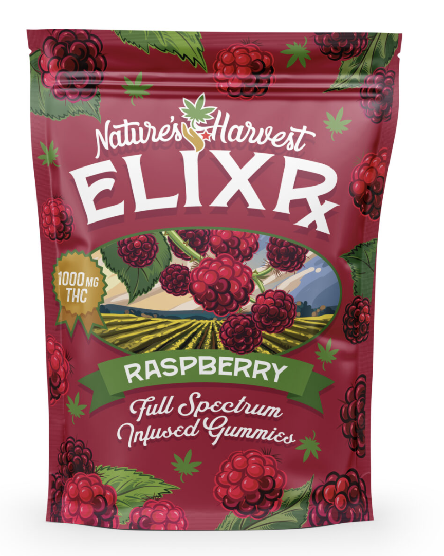 Nature Harvest 1000mg Gummies - Raspberry