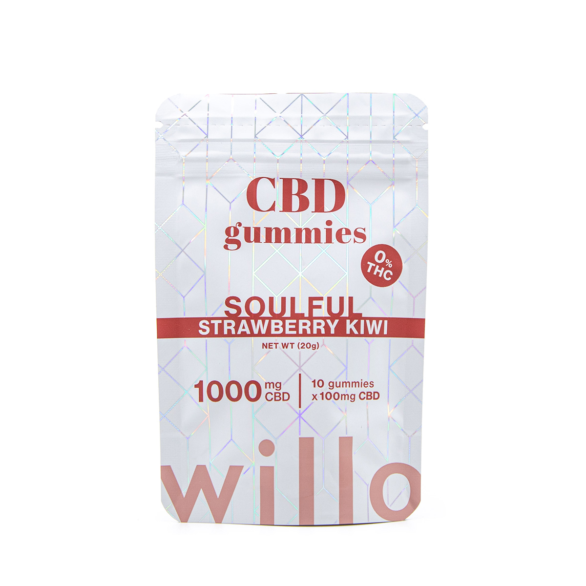 Willo CBD 1000mg Gummies - Soulful Strawberry Kiwi